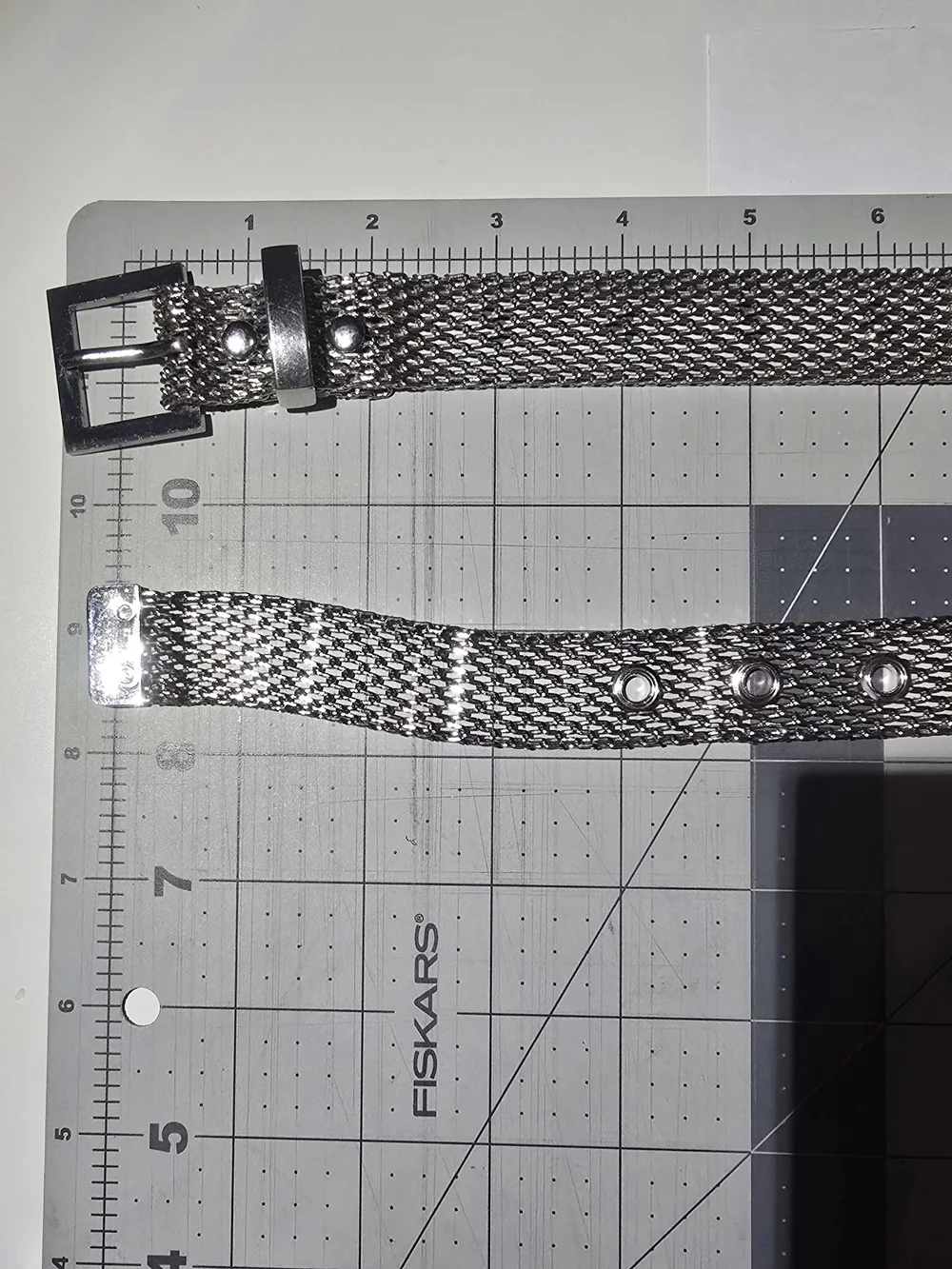 Vintage Crome Metallic Mesh Belt - Silver